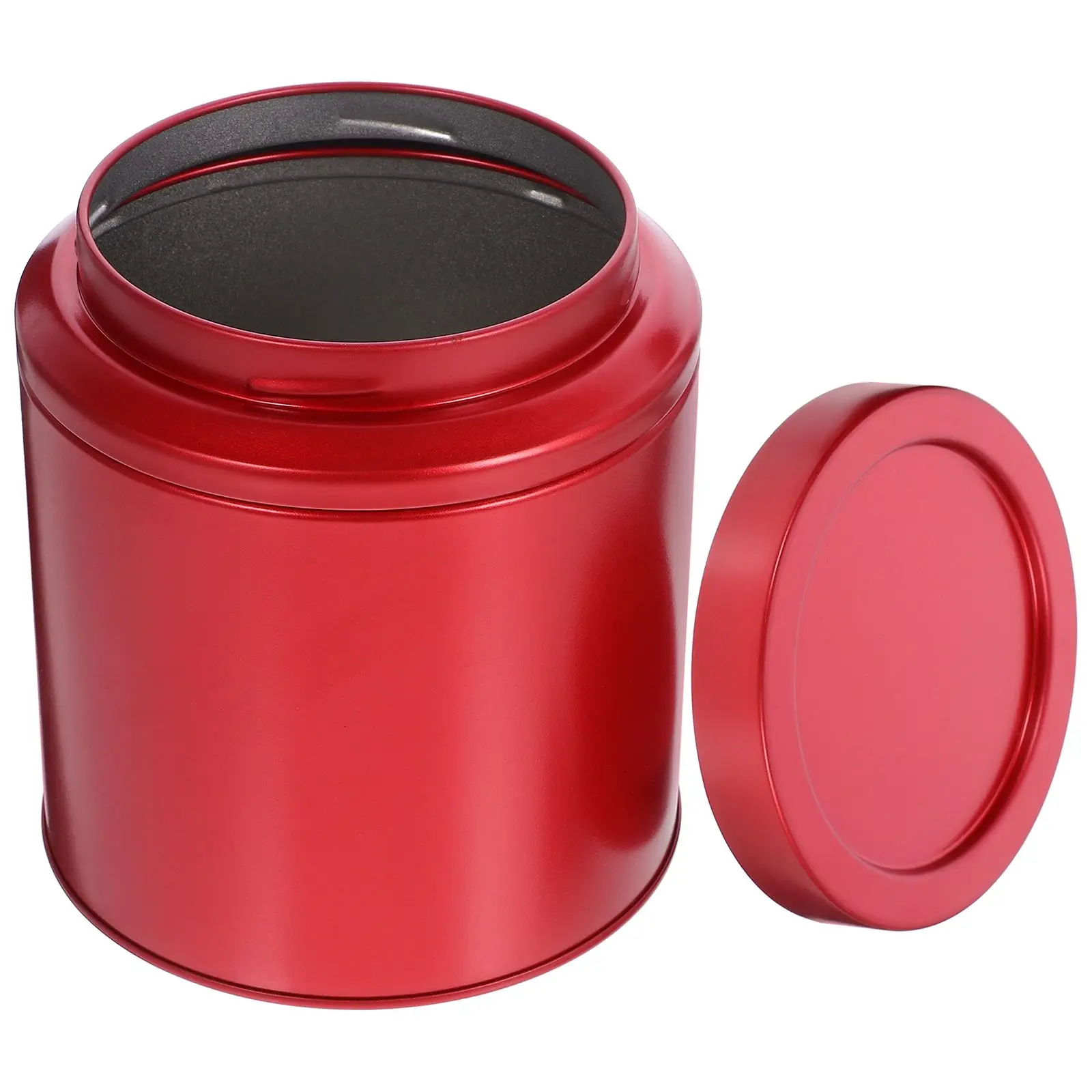 

Tea Tin Canister Gray Size Airtight Lid Storage Jars Loose Leaf Tea Canisters Food Container