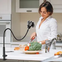 360° Adjustable Lazy Stand Mobile Phone Holder Universal Smartphone Clamp  Claw Clip Flexible Rod Articulate Support Bracket