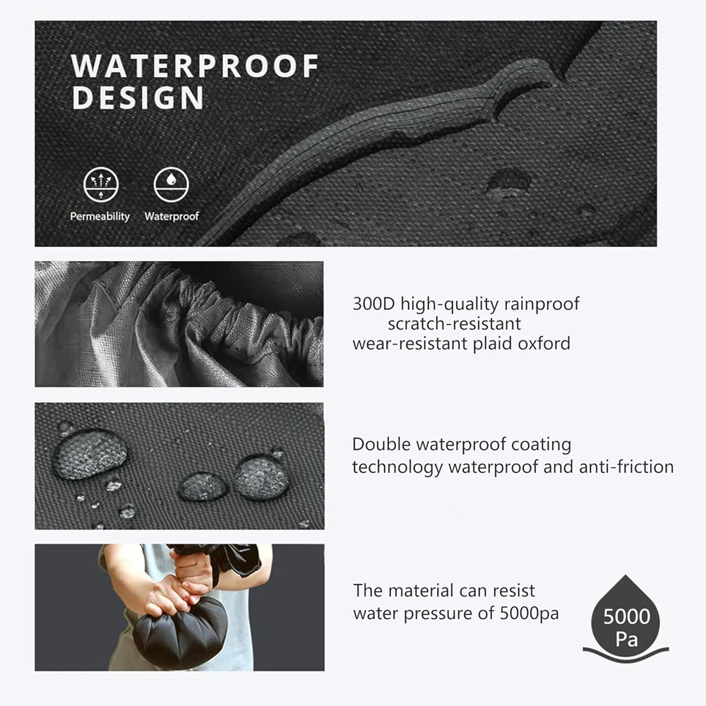 قطعة واحدة من غطاء المطر المقاوم للماء (35 لتر/45 لتر) - حزام متقاطع قابل للتعديل وطبقة معززة للمشي لمسافات طويلة والتخييم والسفر