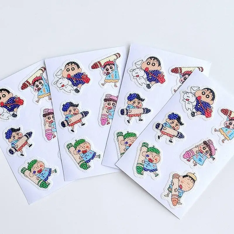 Cute Crayon Shin-Chan Stickers Kawaii Anime Summer Go Out Necessary Stickers Girls Protect Cartoon Stickers Decorate Toys Gifts