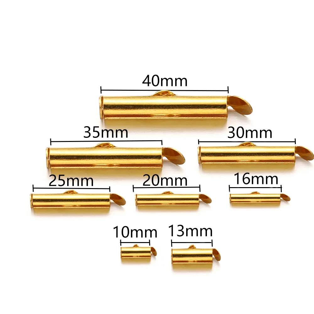 10 set/lotto 10-40mm chiusure a moschettone ganci connettori per estremità del braccialetto chiusura a cursore catena estensibile per la ricerca di gioielli fai da te