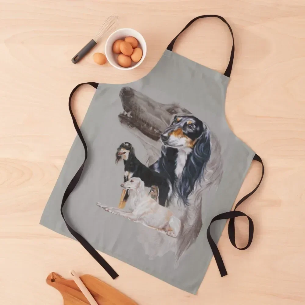 

Saluki Revamp Apron christmas decoration men's barbecue Customizable Women's Dresses Apron