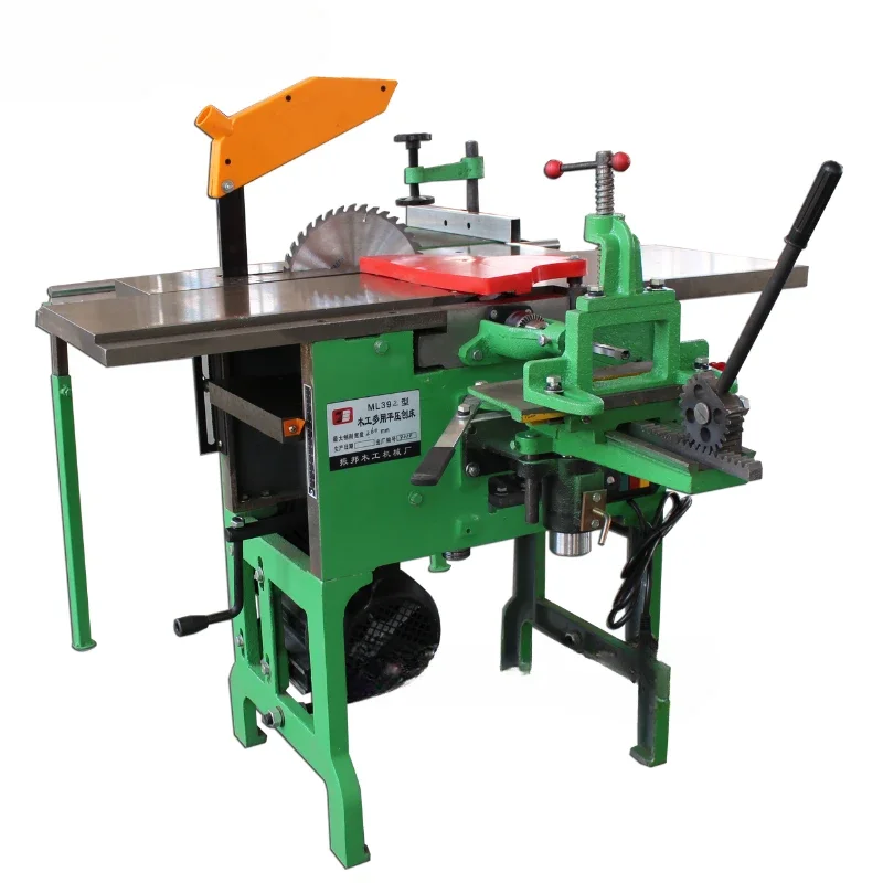 220V 2.2KW Woodworking Multi-purpose Machine Tool Saw Planer Drill Thicknesser Sharpener Multi-functional Combined Machine