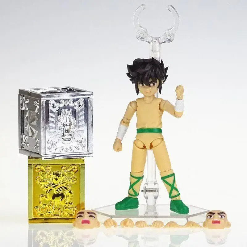 ST Saint Seiya Myth Cloth EX Seiya Child mit 2 Mini-Pandora-Box Pegasus Schütze Bronze Knights of the Zodiac PVC-Actionfigur