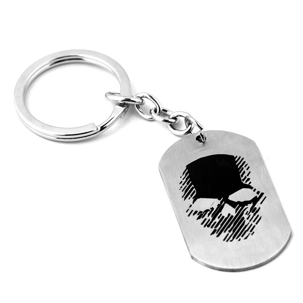 Trendy Tom Clancy Ghost Recon Wildland Skull Pendant Necklace for Men Women Chain Necklace Dog Tag Fans Collectible Jewelry Gift