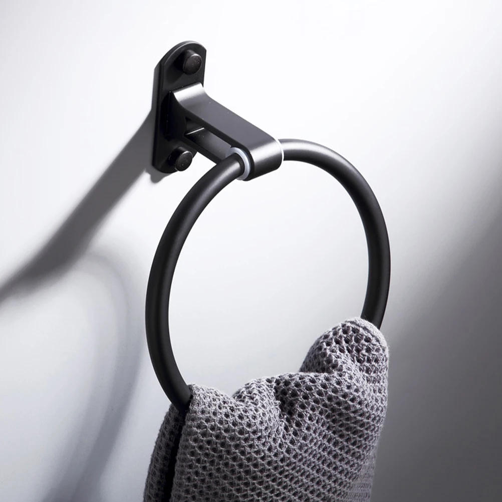 

Premium Wall-Mounted Ring Space Aluminum Waterproof Anti-Rust Bathroom Accessory Hand Holder For Home Kitchen Guest Room