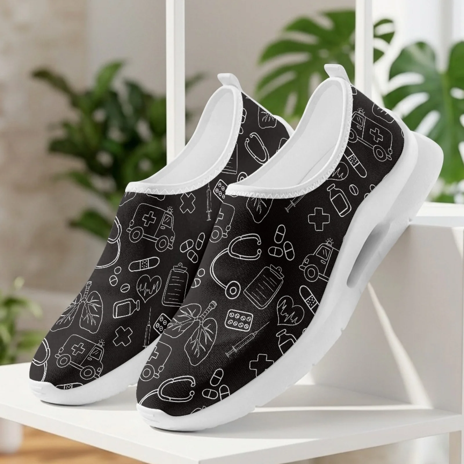 XIXIRIMIDO Women Slip-on Wide-toed Shoe Nurse Shoes Men's Sneakers and Casual Shoes Zapatillas de Mujer Soft Sport Healthcare