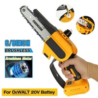 6/8 Inch Brushless Chainsaw for DeWALT 18/20V Battery Cordless Electric Chain Saw Woodworking Cutter Pruning Logging Power Tools