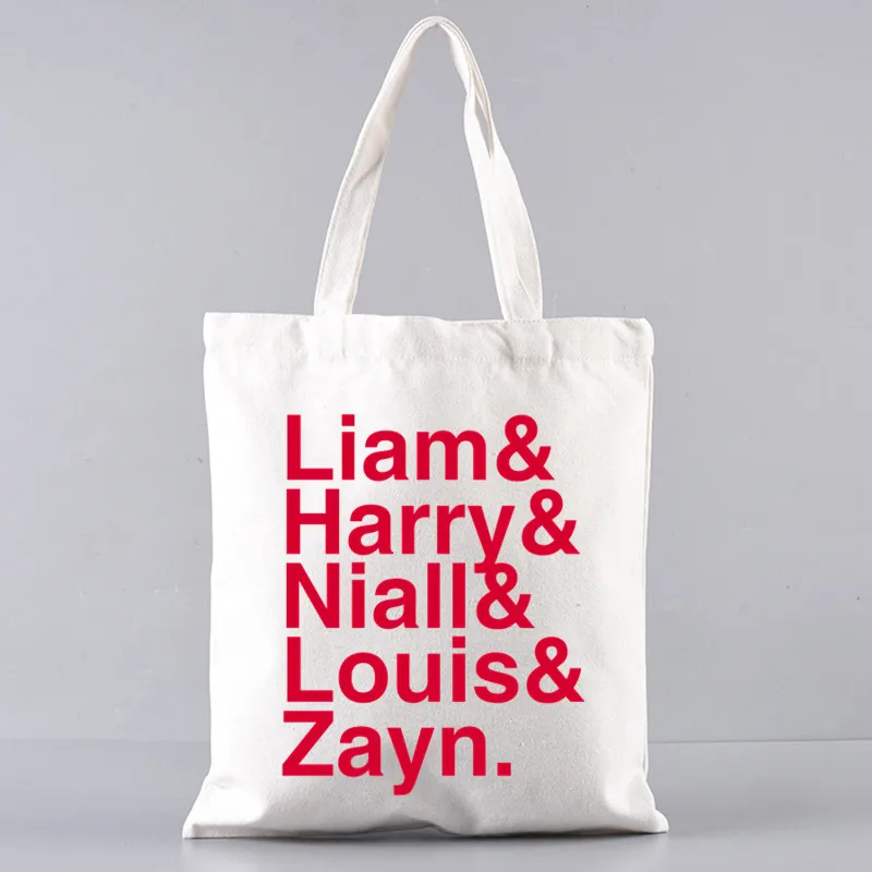 One Direction Proste opakowanie damskie Elegancka torba płócienna Torebki Torby na ramię Casual Shopping Girls Handbag