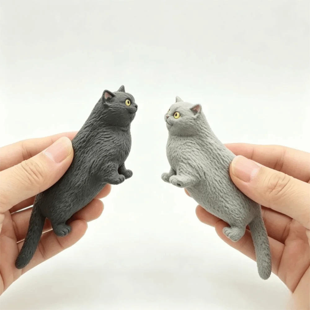 Sensory Soft Cat Squishy Slow Resbound Deformable Kitty Fidget Stretch Creative Cat Squeeze Office Workers