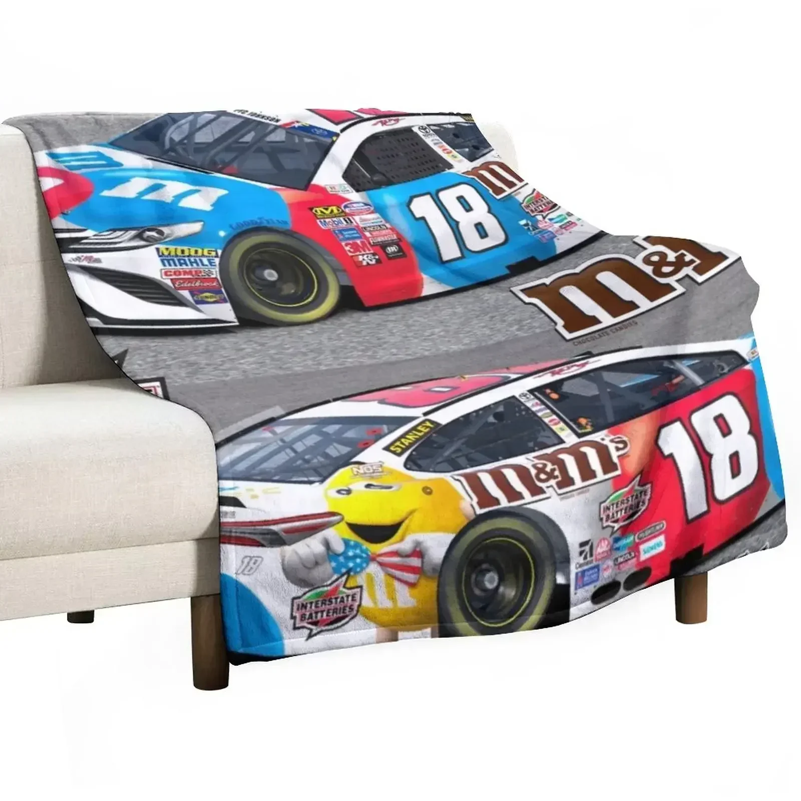 kyle busch Throw Blanket Soft Solid Color Blanket for Couch Bed