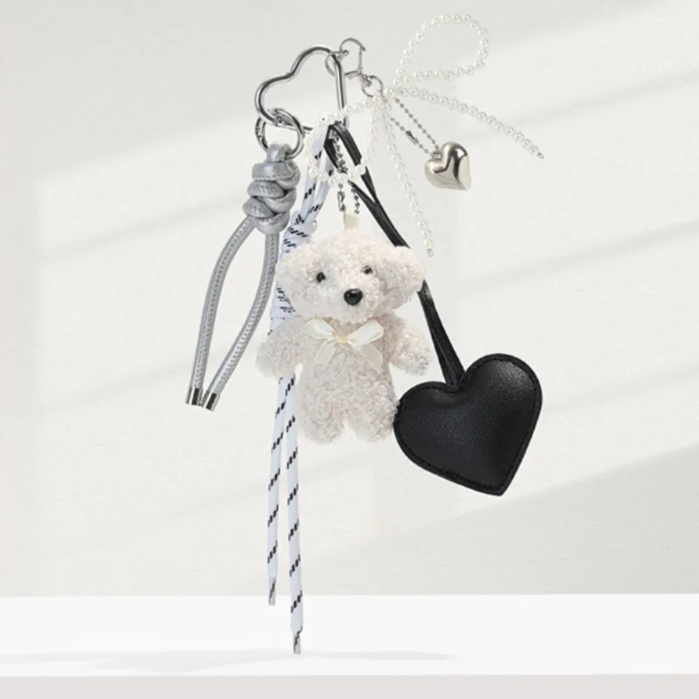 

Fashion Charm Long Tassel Keychain Handmade Cute Glossy Love Heart Pendant Creative Pendant Keychain Bag Accessories
