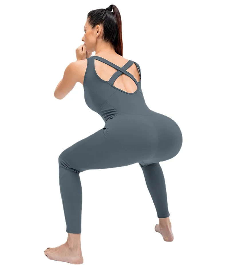 Conjunto de Yoga todo en uno para mujer, chándal deportivo elástico para Fitness, entrenamiento, ropa de baile, gimnasio