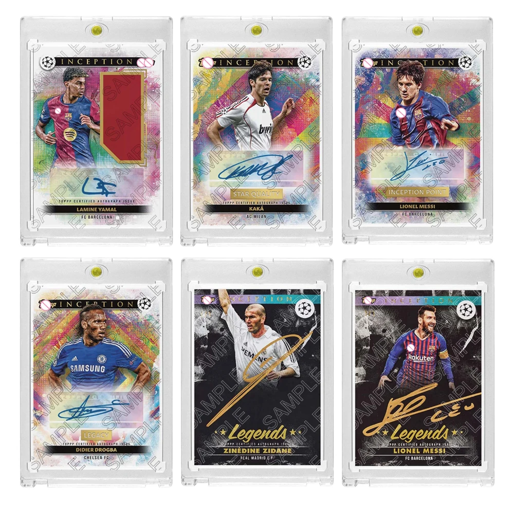 

PANINI DIY Homemade soccor Yamal Messi Zidane Drogba Kaka Autographed Collectible Refracted Sparkle Card Brick Holiday Gift
