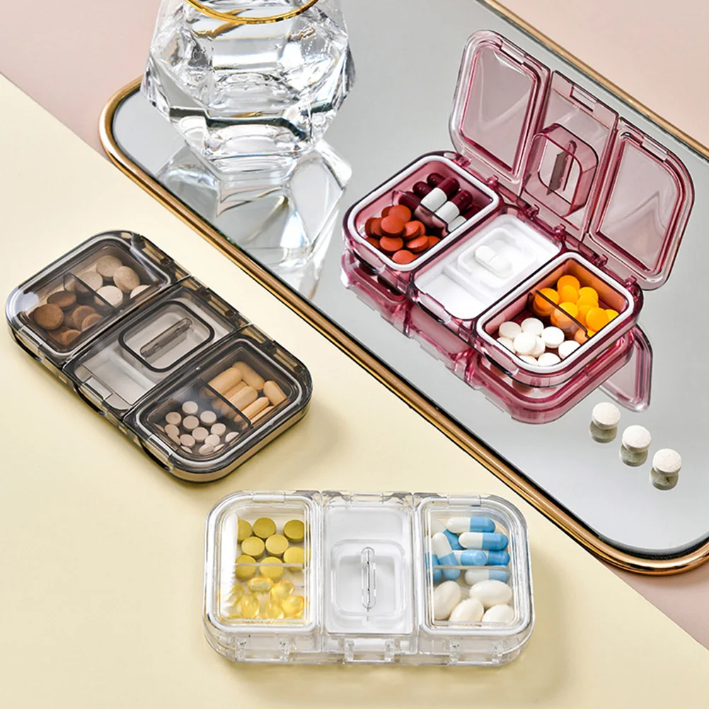 

Mini Pills Box Plastic Portable Travel ganizer Case Medicine Storage Multi grid Lightweight Durable Dustproof Moistureproof