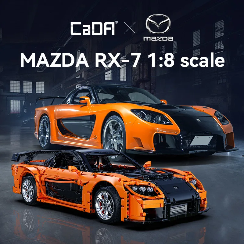 Cada 1:8 Design MOC Artemy Zotov Racing Car Mazda RX-7 RC Sports