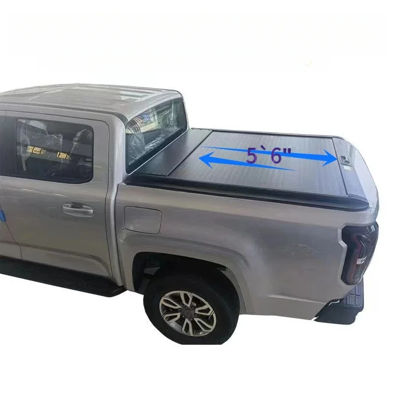 High Quality Black Aluminum Waterproof Manual Roller Lid Tonneau Cover Fit Ranger Ram Hunter F Tunland