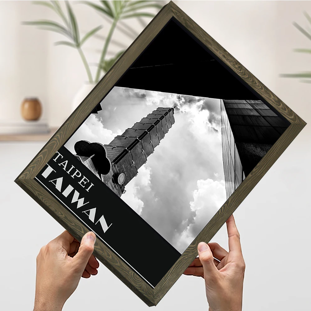 تايبي 101 ناطحة السحاب صور السفر المشارك تخصيص مطبوعة قماش اللوحة جدار الفن هدية للديكور الداخلي غرفة الألعاب #3