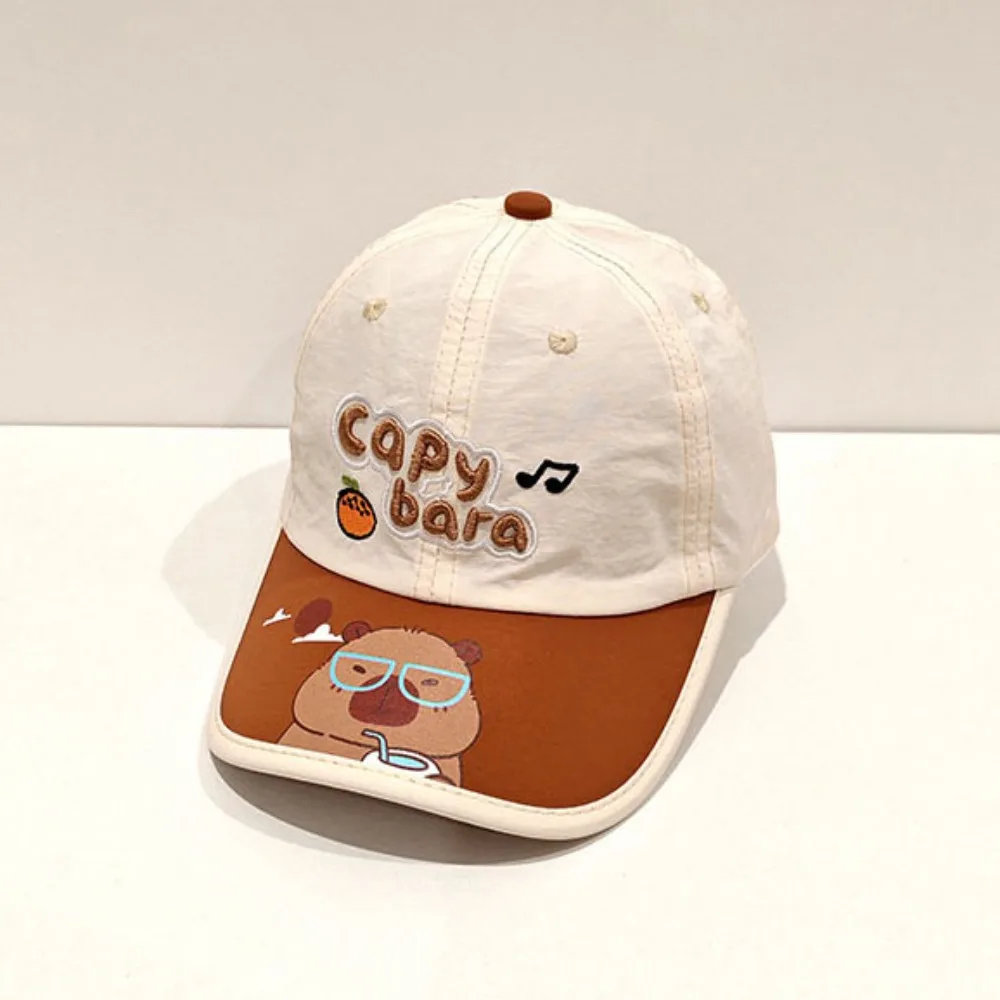 

Sweet Kawaii Capybara Baseball Hat Cartoon Sunshade Kids Summer Sunhat Anti-UV Fishmen Hat Children's Peaked Cap Outdoor