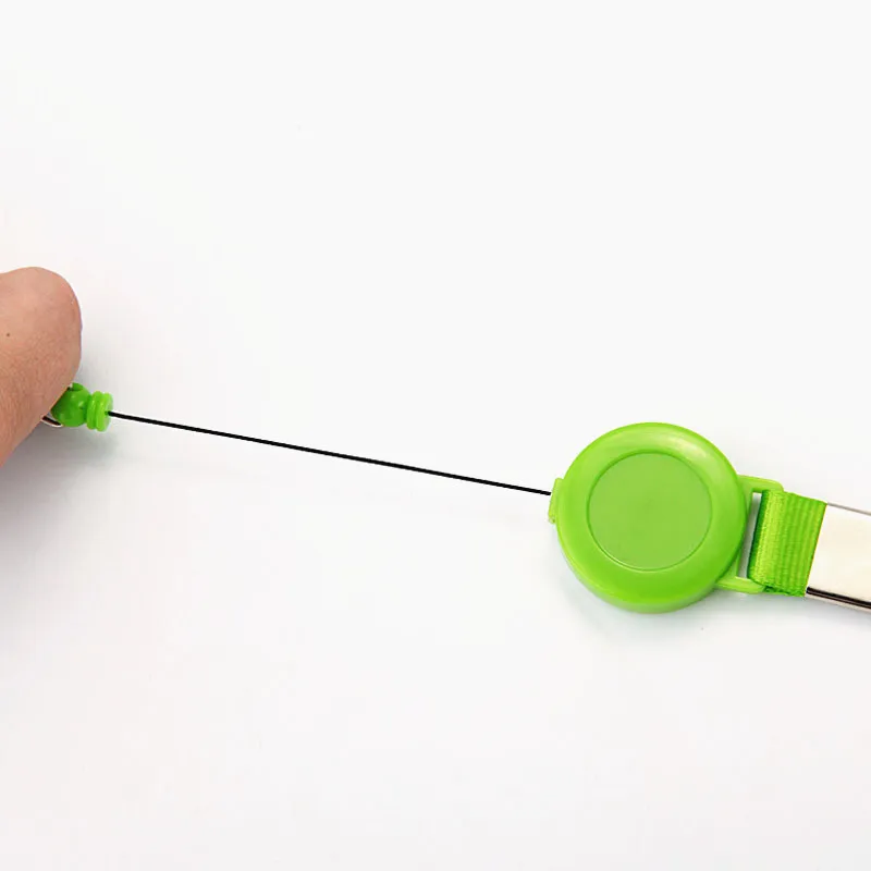 Portatarjetas DE CRÉDITO retráctil, cordón para el cuello, correa para identificación, nombre, tarjeta de autobús, Clip para etiqueta, cuerda,