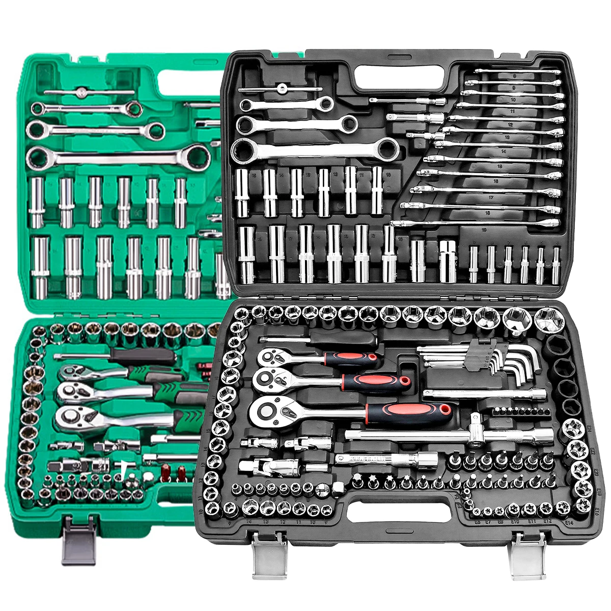 Ratchet Wrench Set,150/151pcs Drive Socket Set,with S2 & CR-V Sockets, Metric Hex Bit Sockets for Home or Automobile Maintenance