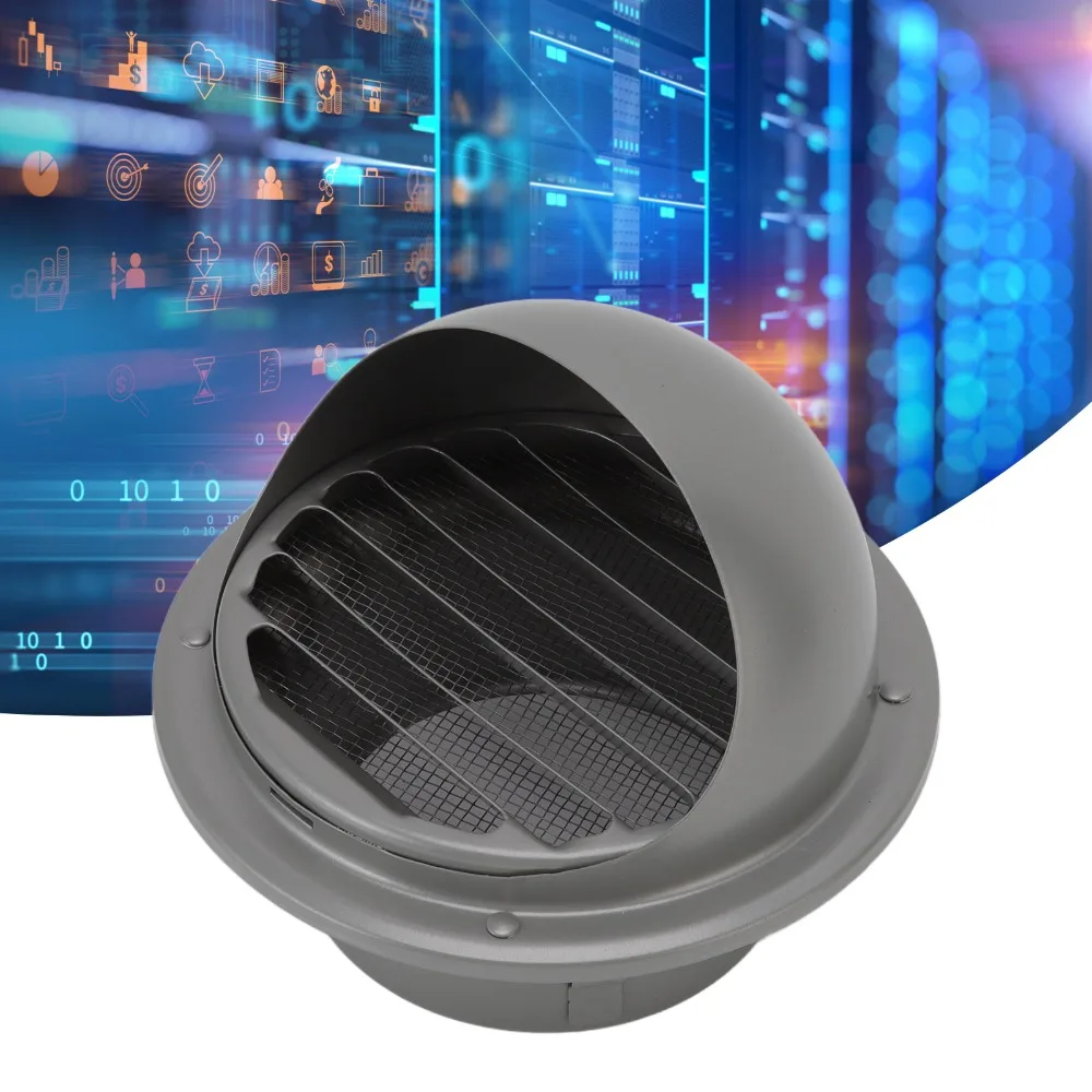 4 Inch Diameter Louvered Vent Cover Round With Fly Screen Mesh Air Vent Grille Thickened 304 Stainless Steel Vent