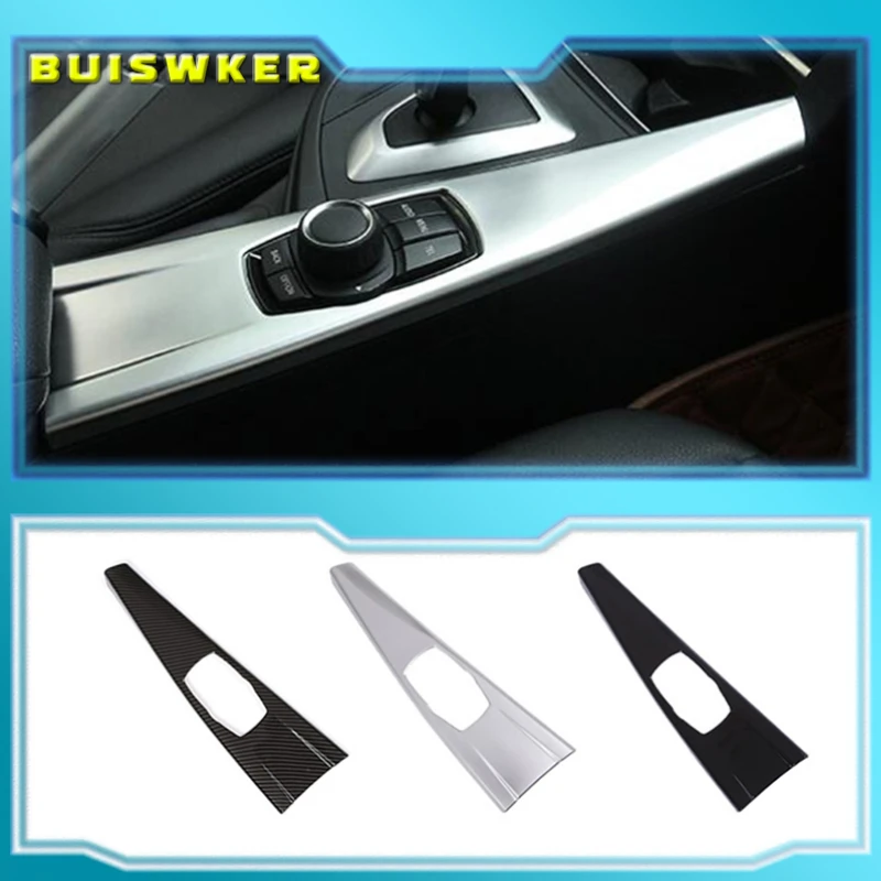 Car Multimedia Panel Cover Trim Sticker for BMW 3 Series F30 F34 4 Series F33 F36 Carbon Fiber Interior Trim