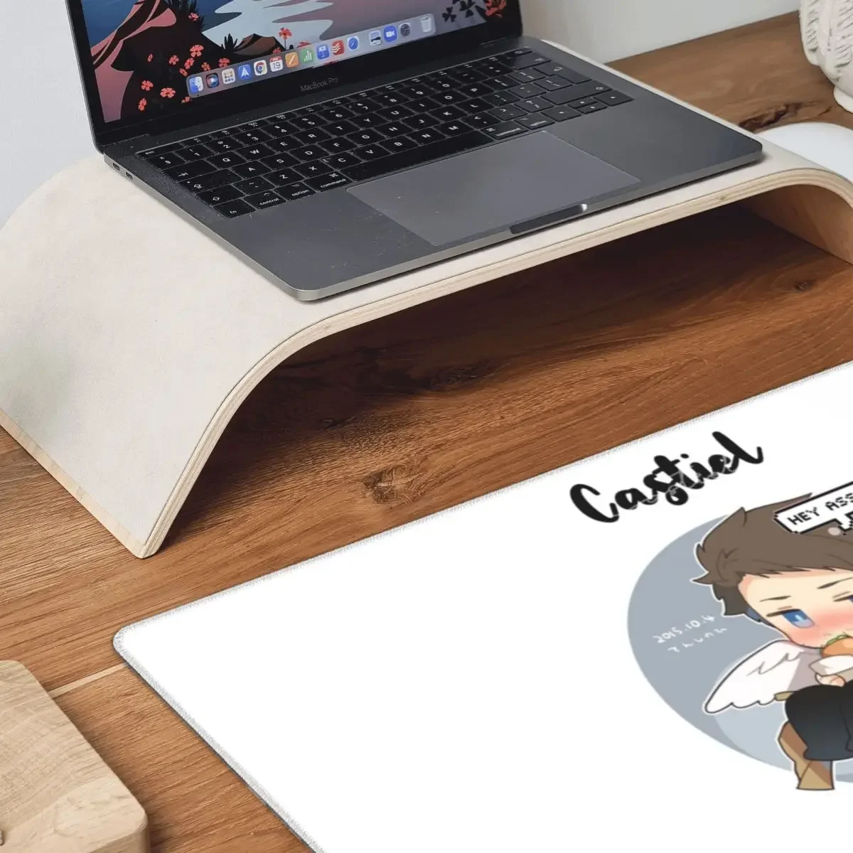 Castiel FBI Badge Large Mouse Pad Computer Keyboard Mouse Mat Gaming PC Laptop Desk Mat Office Accessories Table Mats