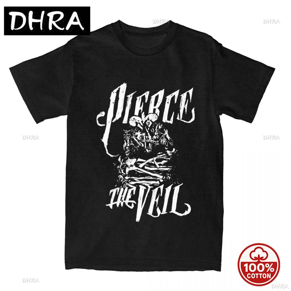Camiseta da banda de rock Pierce The Veil, camiseta gráfica masculina e feminina, manga curta, roupas plus size, algodão respirável, moda de rua
