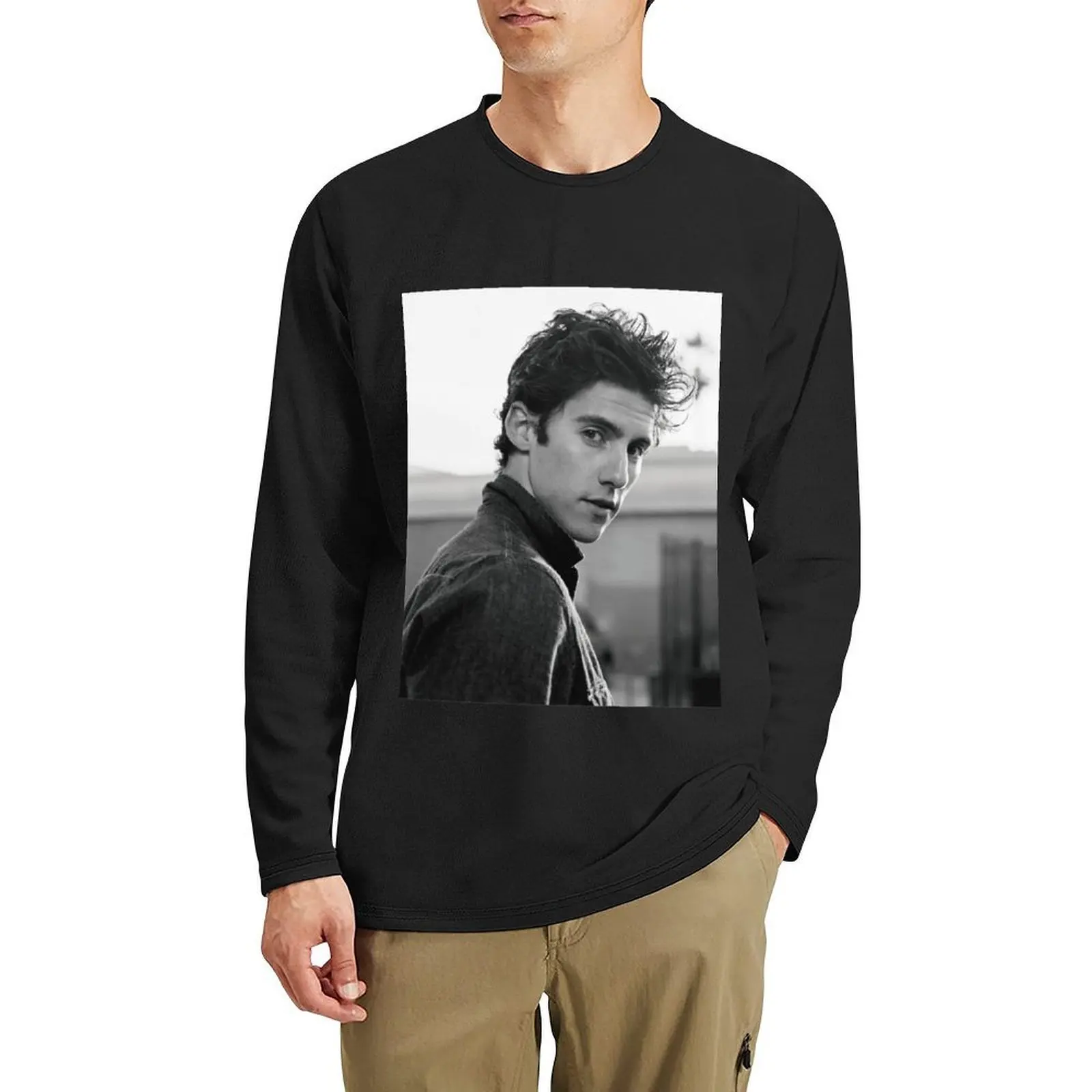 Milo Ventimiglia تي شيرت طويل الكورية موضة الأولاد الحيوان طباعة قميص طبعة جديدة تي شيرت الرياضة مروحة تي شيرت بلايز للرجال #1