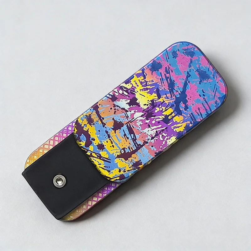 TIFIRE EDC クール カラフル フィジェット スライダー チタン合金 ディンディン プッシュ スライダー オフィス ストレス解消おもちゃ ADHD 抗不安 フィジェットおもちゃ