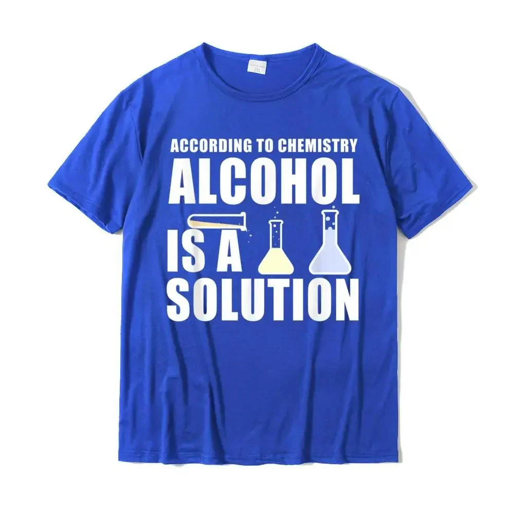 Funny Chemistry Nerd Science Alcohol Solution T-Shirt Cotton Tops Tees For Men Casual T Shirts Print Rife