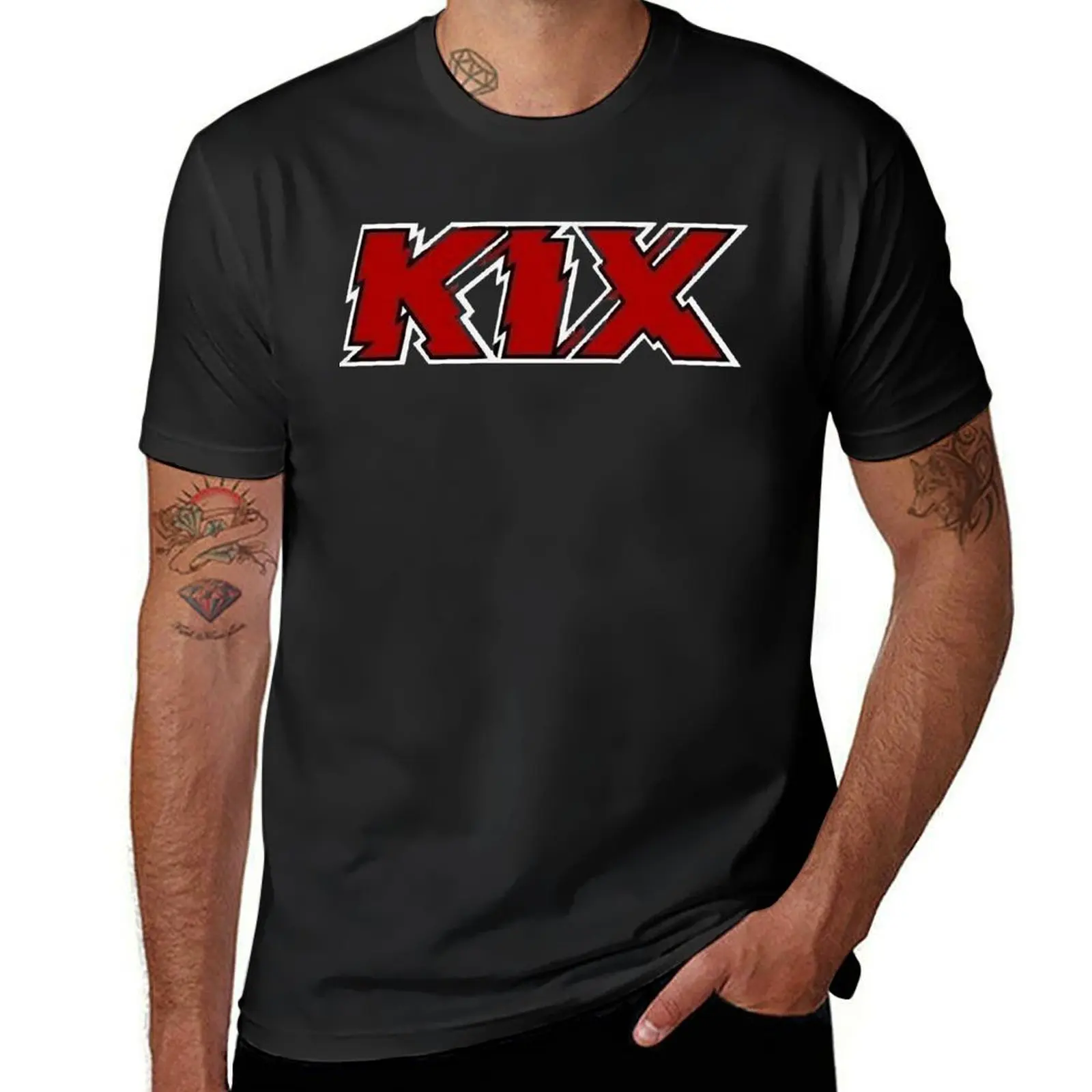 

Kix Band Logo T-Shirt for a boy plus sizes cute tops oversized mens tall t shirts