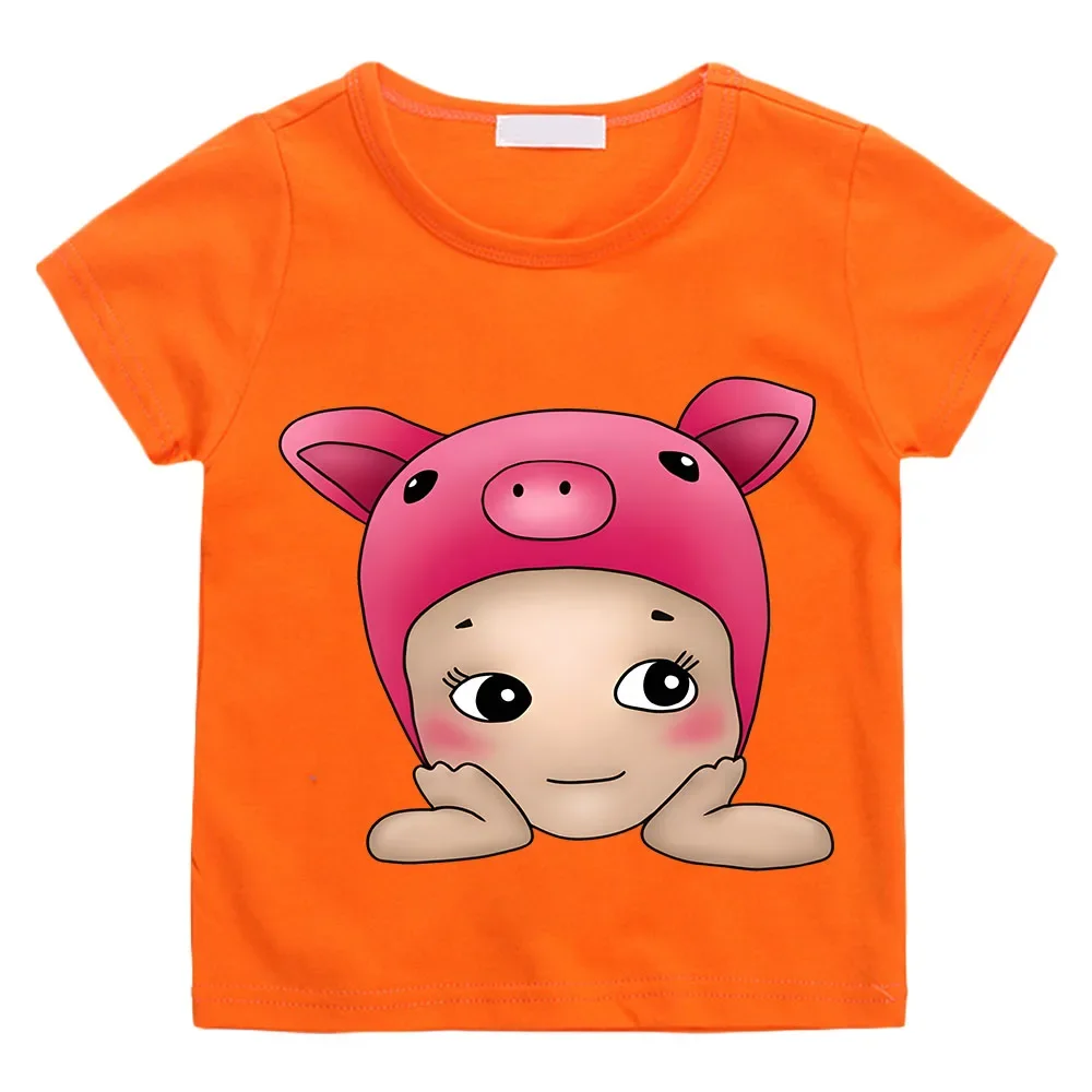 

Sonny Angel Cartoon Pig Painting T-Shirts Summer Short Sleeve Boys Girls Tops Streetwear Tops y2k t shirt for kids boy 10 years