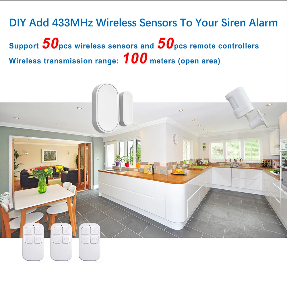 Wireless Siren 433MHz Sound Strobe Light Alarm For Our Home Burglar Alarm System G50 T90 G30 G60 W123 G20 PG103 PG107