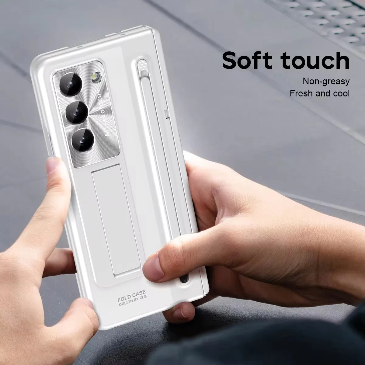 360 Full Protection Hinge Case For Samsung Galaxy Z Fold 6 5 4  With Touch Pen Folding Cover Tempered Glass Film Stand