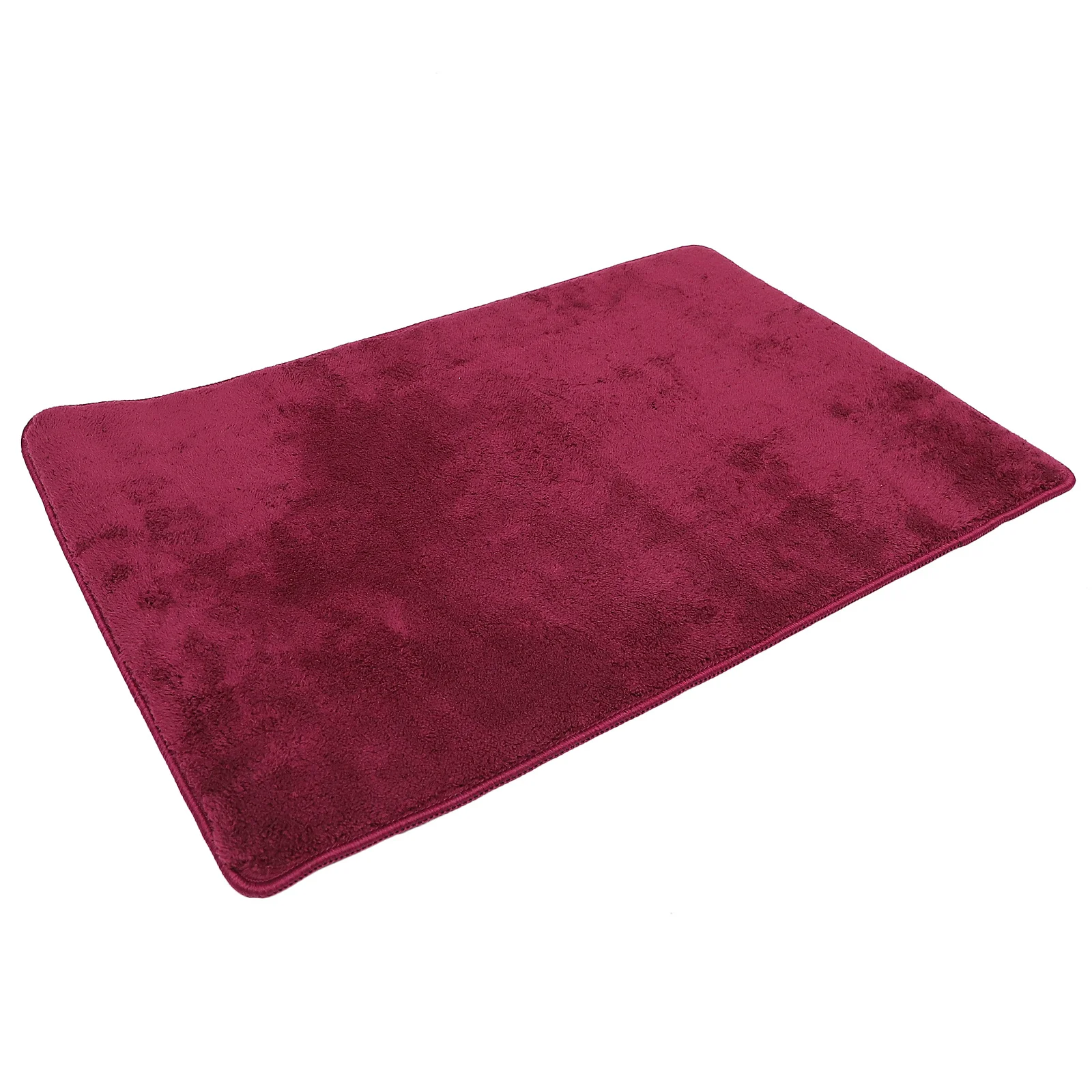 

1Pcs Non-Slip Bathmat Solid Color Red Water Absorbent Floor Mat for Bathroom Living Room Bedroom Entry Floor Mat