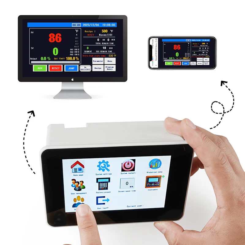 4-20mA 2 Alarms Perfect Fire Pottery Kiln Controller with Free APP and Software