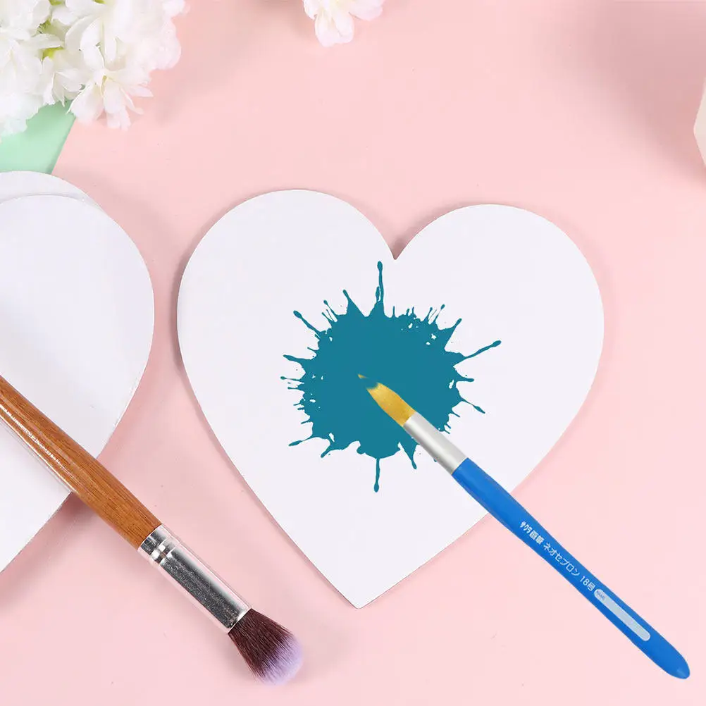 

10Pcs Thickened Heart Shape Cotton Painting Board Ideal for Classroom Outdoor DIY Art Drawing Supplies Artist Oil Paint Board