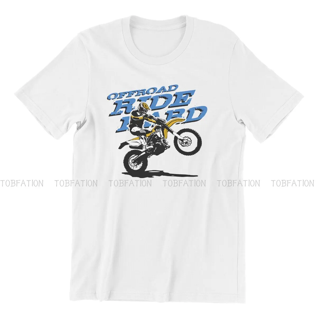 Offroad Biker  Hipster TShirts Enduro Cross Motorcycle Racing Men Graphic Pure Cotton Tops T Shirt O Neck Oversized