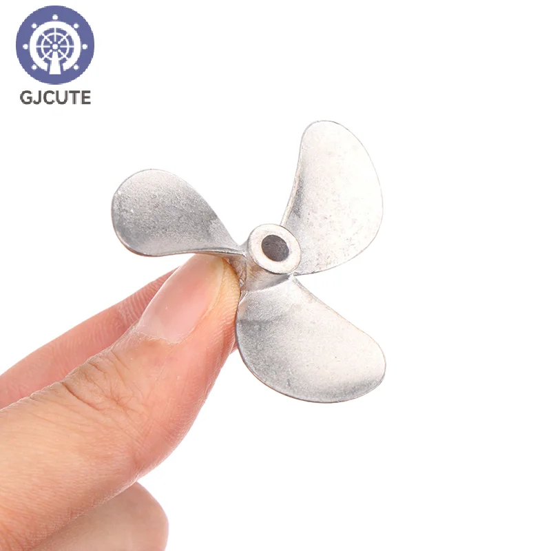 1PC Right Left Hand 4mm Shaft 3-Blades Metal Propeller Submerged Prop 28mm 40mm 48mm For RC Boat Marine Tug Bait