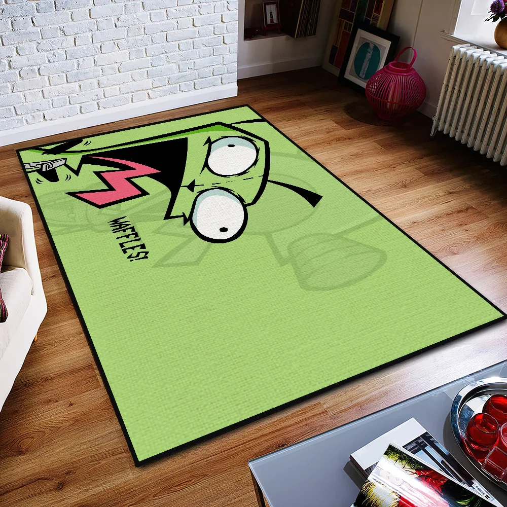 

Door Mat For Living Room Bedside Decoration Bed Floor Bath Kitchen Entrance Invader Carpet Cartoon Zim Large Rug