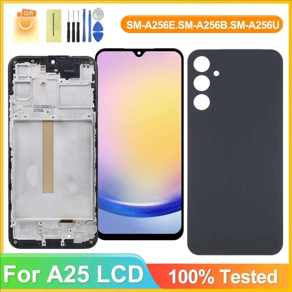 

6.5" Tested For Samsung A25 A256B/DS LCD Display Touch Screen Digitizer Assembly Replacement For Samsung A256B A256E A256U LCD