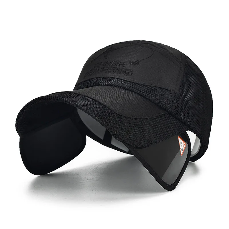 Summer outdoor sunscreen sun hat leisure sports fashion Korean version of the pull-out brim men and women baseball cap