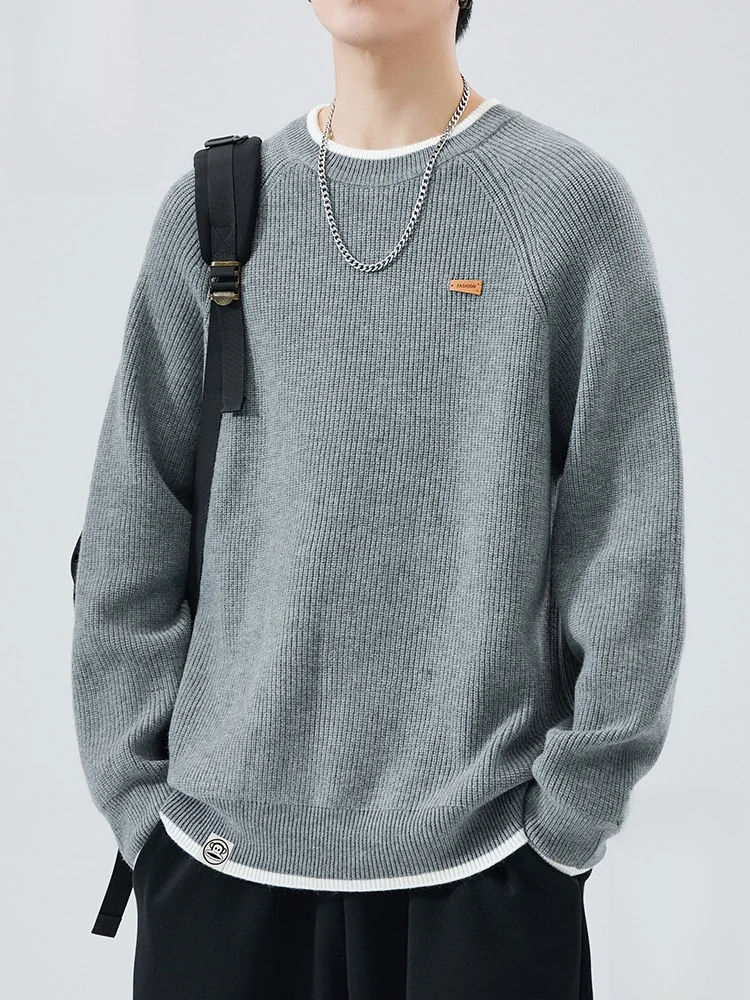 

PaulFrank Thiened Autumn Winter Knitted Sweater Men's Casual Sle Inner Wear Big Mouth Monkey Pattern Soft Comfortable Fabric