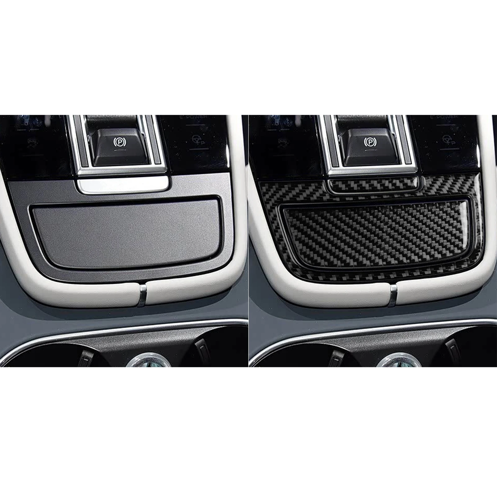 For Porsche Cayenne 9Y0 9YA 9YB E3 2018-2023 Carbon Fiber Central Control Storage Box Panel Trim Cover Car Accessories Sticker - view 3