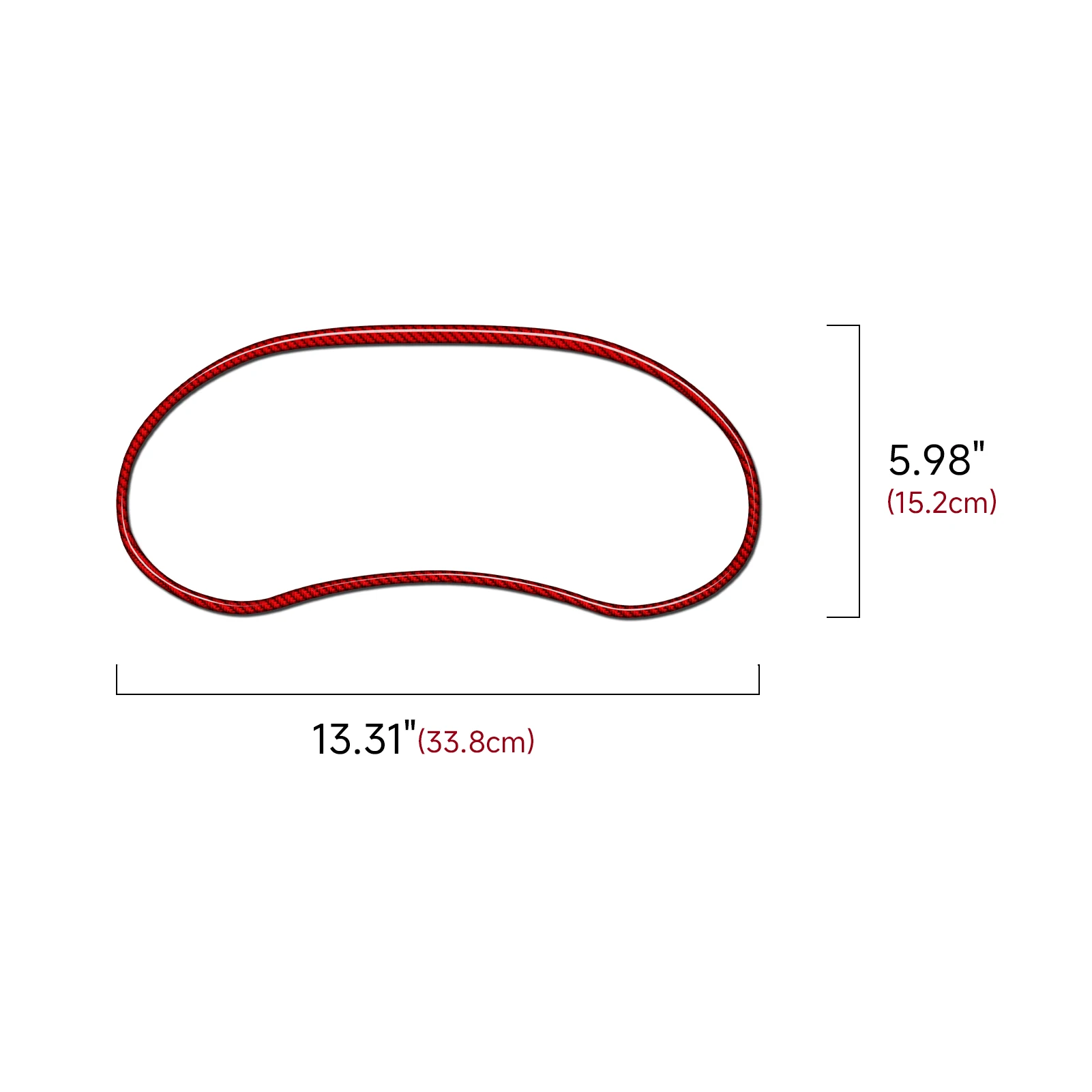 Red Soft Carbon Fiber Interior Sticker Set. Car Dashboard Speed Display Panel. For Dodge Durango (2021-2028) Accessories.