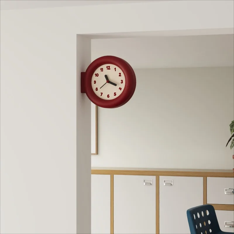 Double Sided Wall Clock Corner Wall Watch Luxury Aesthetic Modern Clocks Minimalist Elegant Living Room Watches Home Decoration