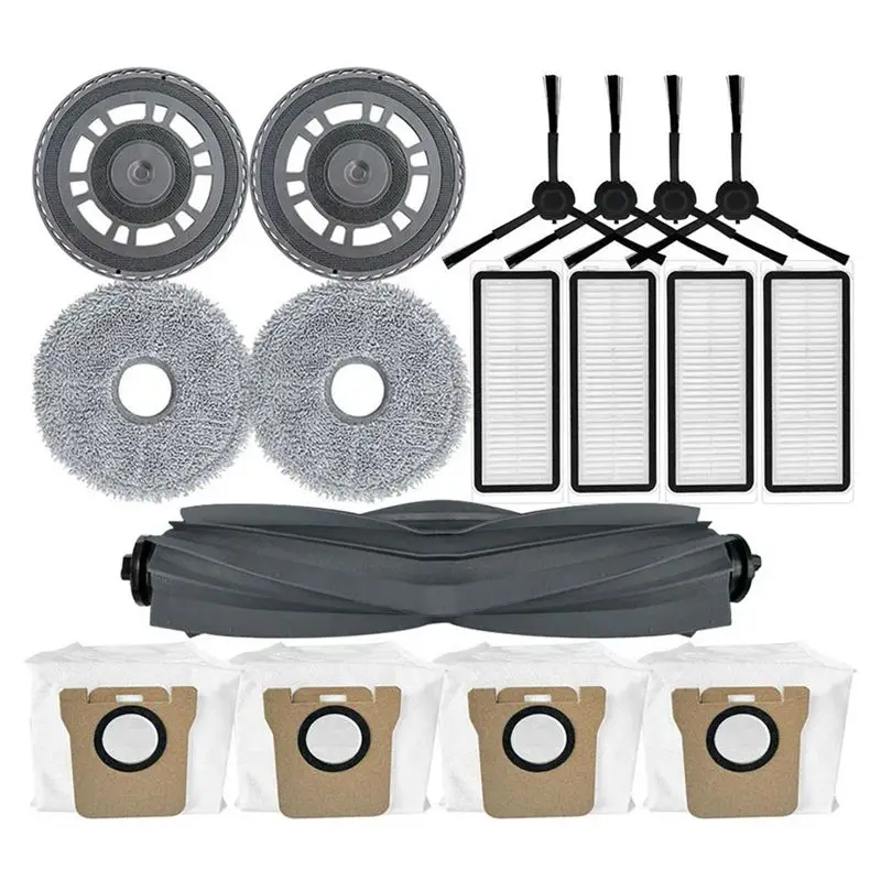 

ABVC For Dreame Bot L20 Ultra Main Brush Side Brush Mop Cloth Holder Hepa Filter Dust Bags For Dreame Bot L30 Ultra/X20 Pro