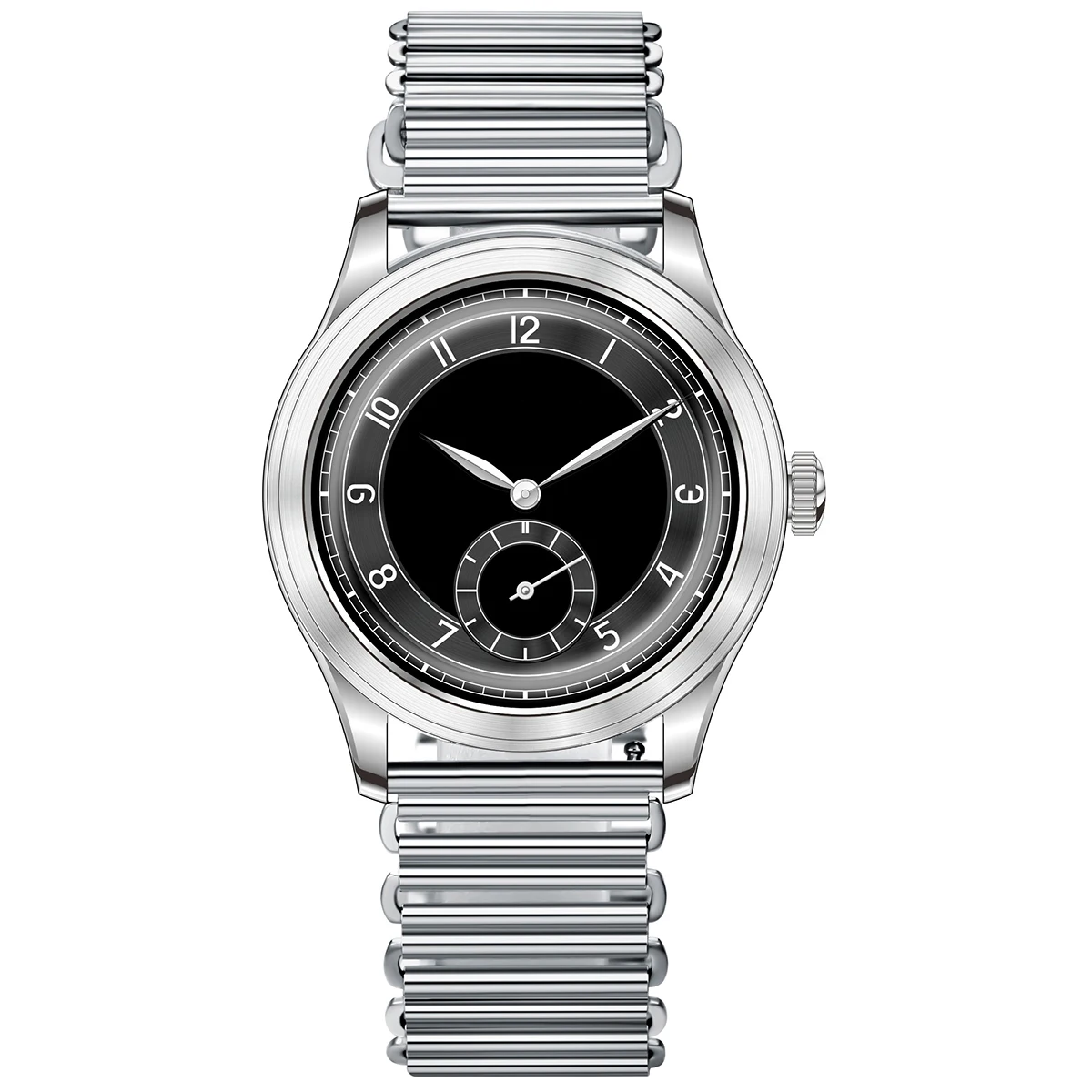 NIEUWE PIERRE PHILIPPE Veld Horloge Zwart Emaille Wijzerplaat Retro Pijl Pilot Horloge Mannen Mechanische Handmatige Hand Wind Horloge ST17